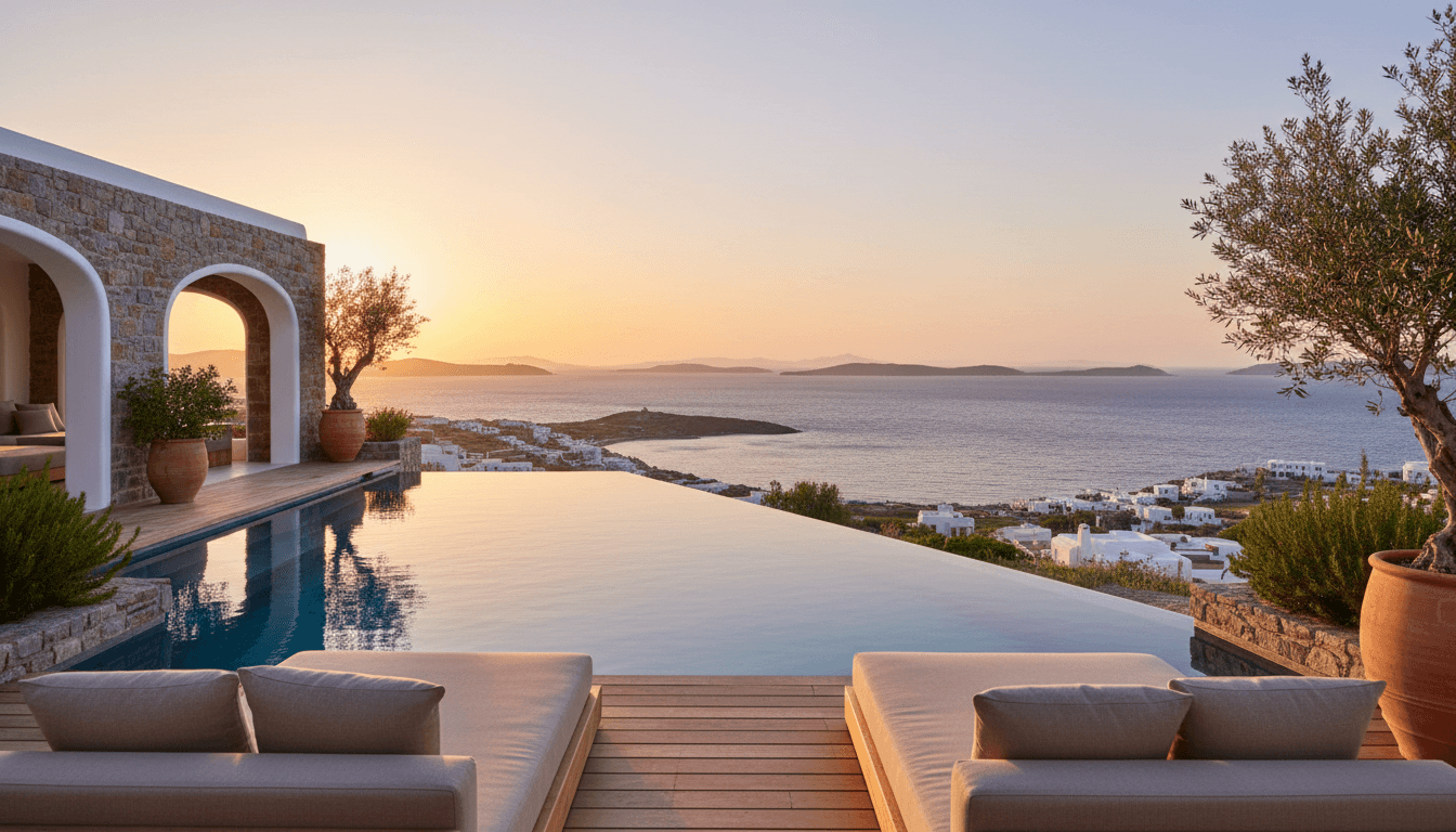 Luxury villa with infinity pool and terrace